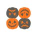 Napkins Scary pumpkins, 16.5x15 cm, orange and black (1 pkt / 20 pc.)