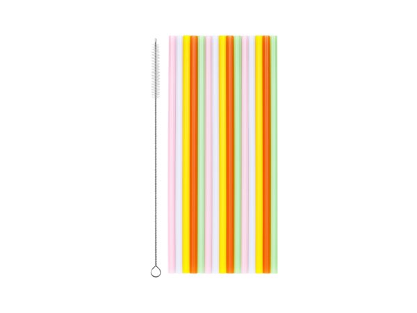 Plastic straws, 20 cm, mix (1 pkt / 30 pc.)