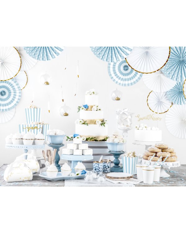 Paper Straws, light blue, 19.5cm (1 pkt / 10 pc.)