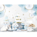Paper Straws, light blue, 19.5cm (1 pkt / 10 pc.)