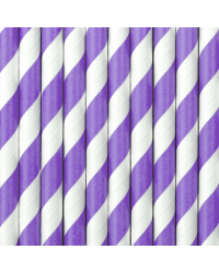 Paper Straws, lilac, 19.5cm (1 pkt / 10 pc.)
