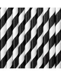 Paper Straws, black, 19.5cm (1 pkt / 250 pc.)