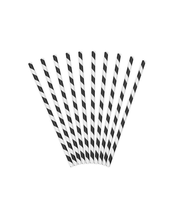 Paper Straws, black, 19.5cm (1 pkt / 250 pc.)