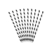 Paper Straws, black, 19.5cm (1 pkt / 250 pc.)