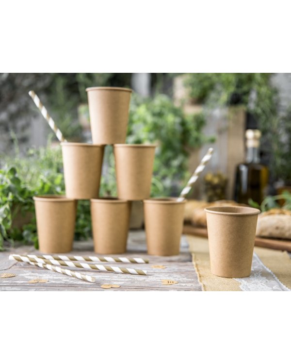 Paper Straws, gold, 19.5cm (1 pkt / 10 pc.)