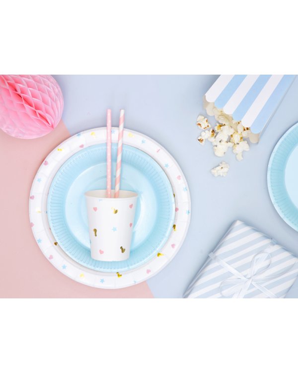Paper Straws, light pink, 19.5cm (1 pkt / 10 pc.)