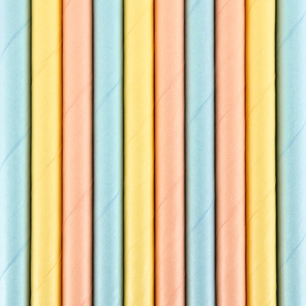 Paper straws Summer time, 19.5cm (1 pkt / 10 pc.)