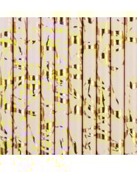 Paper Straws, powder pink, 19.5cm (1 pkt / 10 pc.)