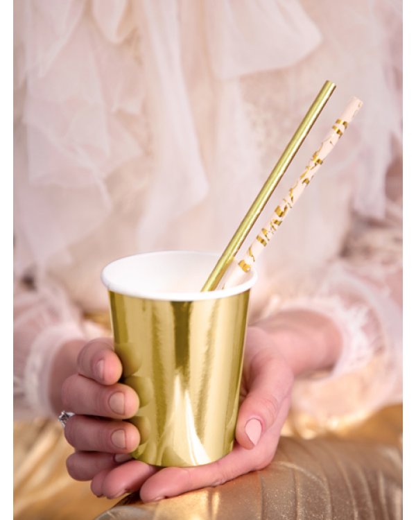 Paper Straws, powder pink, 19.5cm (1 pkt / 10 pc.)