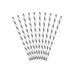 Paper Straws, silver, 19.5cm (1 pkt / 10 pc.)