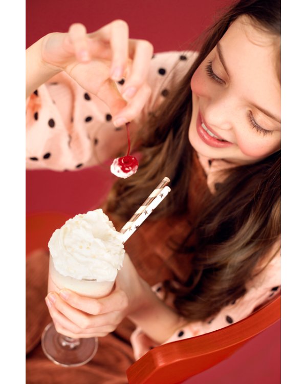 Paper Straws, light rose gold, 19.5cm (1 pkt / 10 pc.)