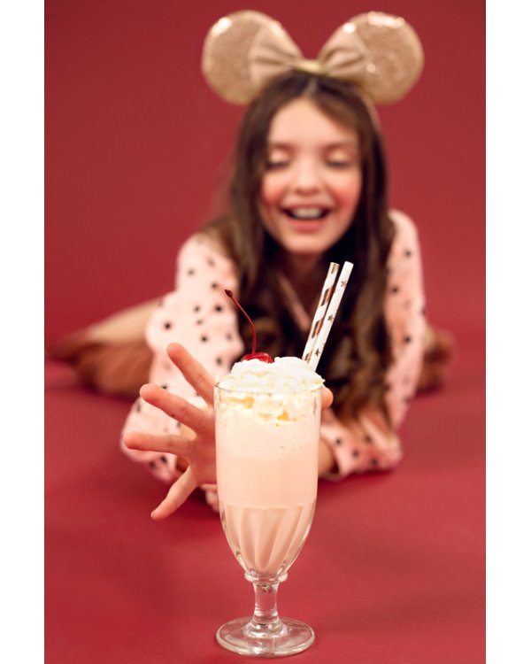 Paper Straws, light rose gold, 19.5cm (1 pkt / 10 pc.)