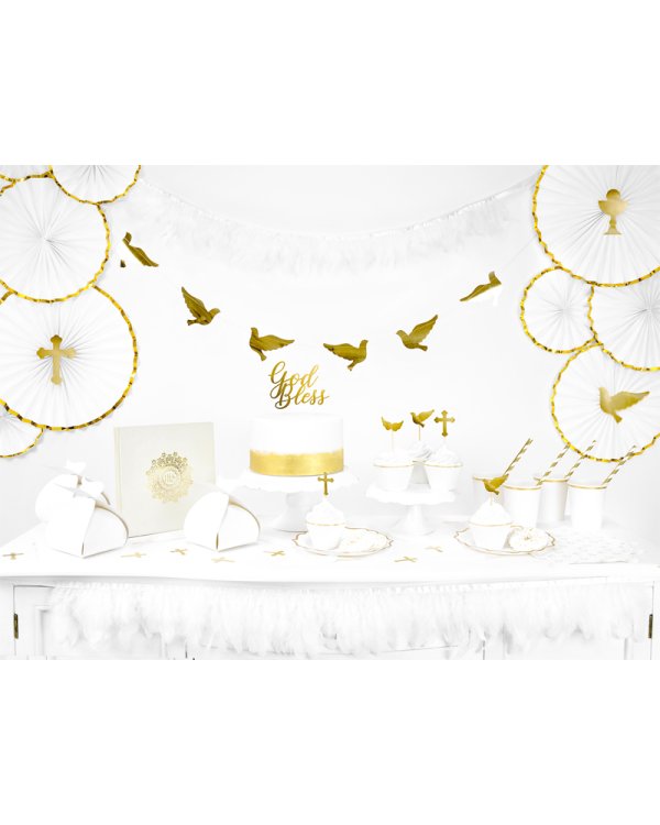 Paper Straws, gold, 19.5cm (1 pkt / 10 pc.)