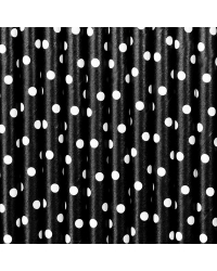 Paper Straws, black, 19.5cm (1 pkt / 10 pc.)