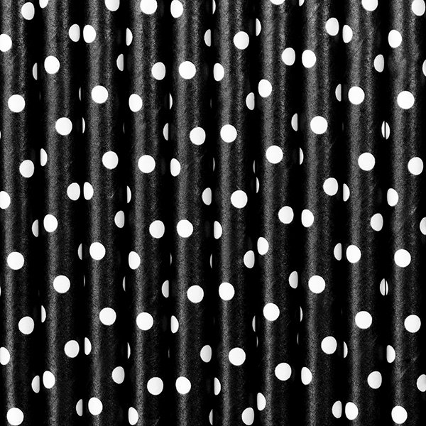 Paper Straws, black, 19.5cm (1 pkt / 10 pc.)