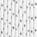 Paper Straws, silver, 19.5cm (1 pkt / 10 pc.)