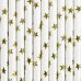 Paper Straws, gold, 19.5cm (1 pkt / 10 pc.)