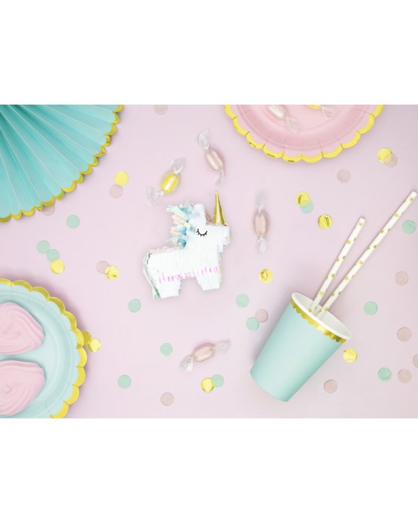 Paper Straws, gold, 19.5cm (1 pkt / 10 pc.)