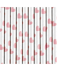 Paper Straws, light pink, 19.5cm (1 pkt / 10 pc.)