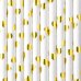 Paper Straws, gold, 19.5cm (1 pkt / 10 pc.)