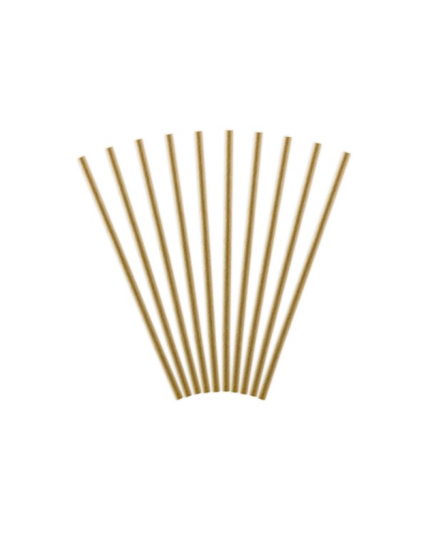 Paper straws, kraft, 19.5cm (1 pkt / 10 pc.)