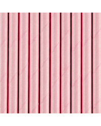 Paper Straws, light pink, 19.5cm (1 pkt / 10 pc.)