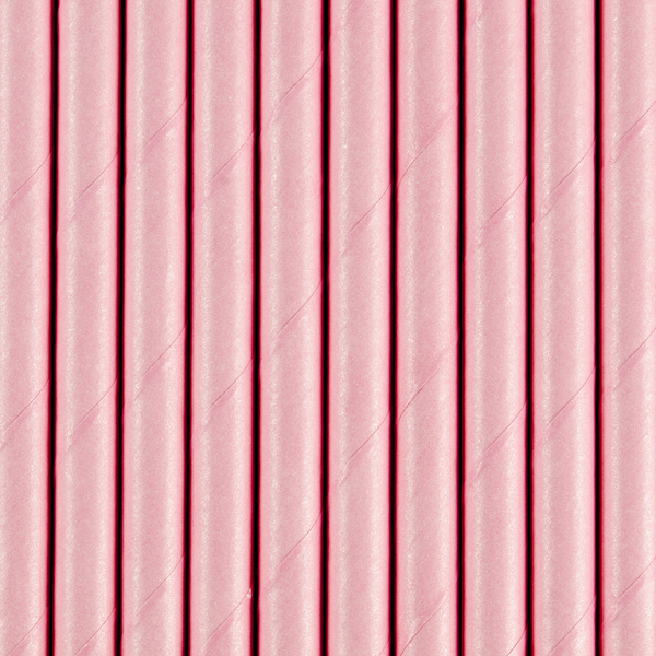 Paper Straws, light pink, 19.5cm (1 pkt / 10 pc.)