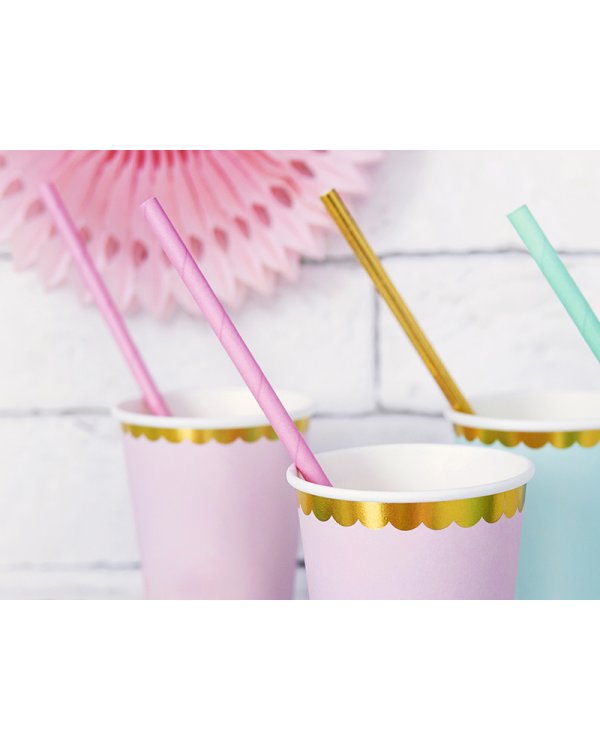 Paper Straws, light pink, 19.5cm (1 pkt / 10 pc.)