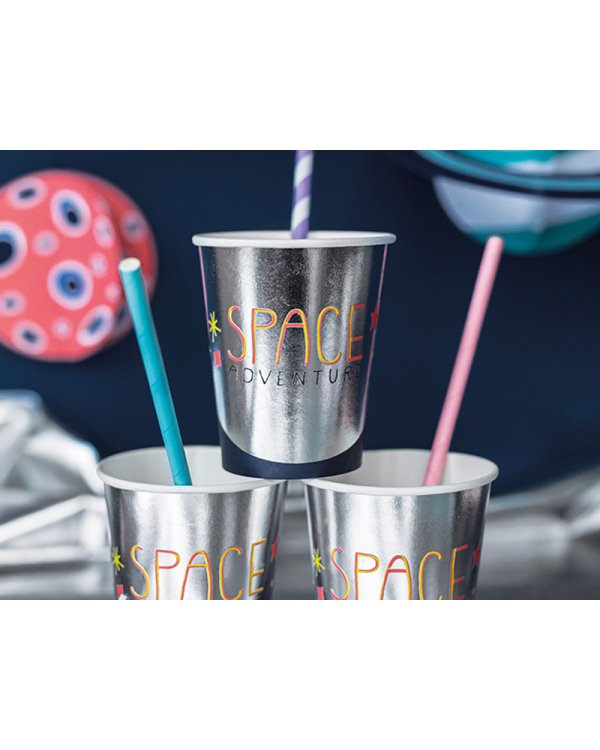 Paper Straws, light pink, 19.5cm (1 pkt / 10 pc.)