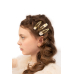 Hair clips Daisy, 5x1.5-2 cm, gold (1 pkt / 3 pc.)