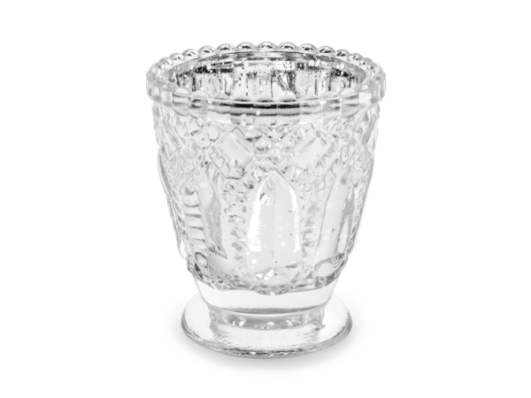 Candle holder, silver, 8cm (1 pkt / 4 pc.)