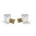 Candle holder, silver, 8cm (1 pkt / 4 pc.)