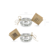 Candle holder, silver, 3cm (1 pkt / 4 pc.)