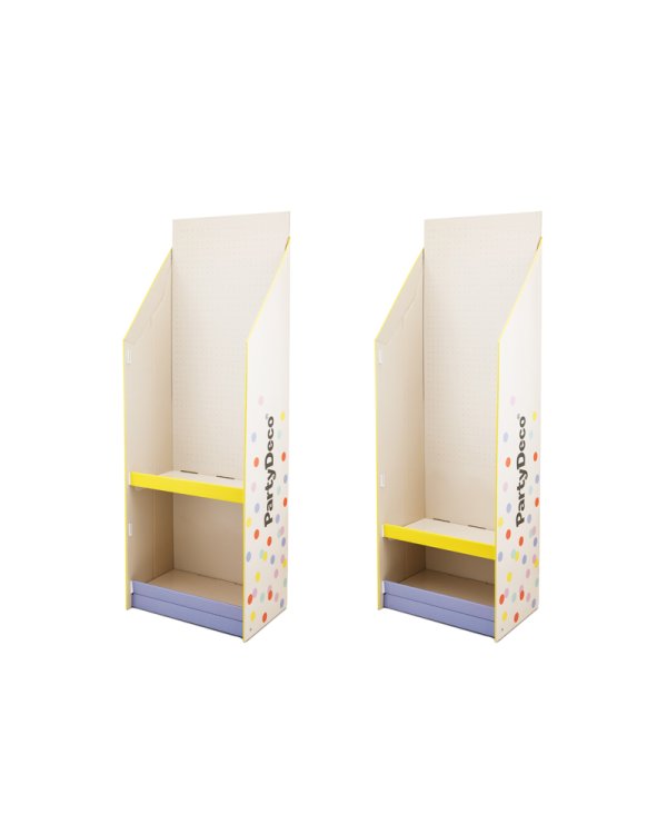 Cardboard display stand with print, 57x37x160 cm, mix