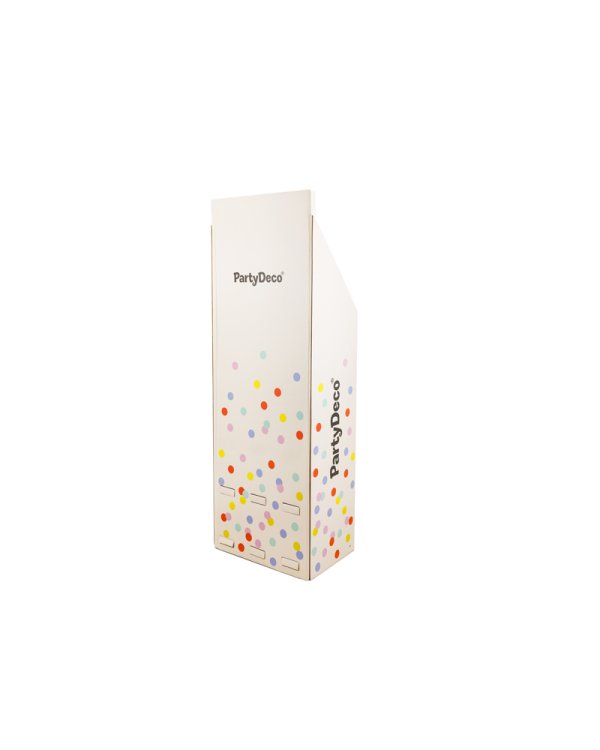 Cardboard display stand with print, 57x37x160 cm, mix