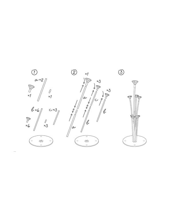 Balloon stand, 72 cm