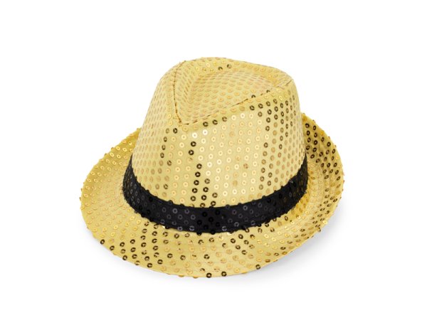 Обложка книги «Sequin hat with a band, diameter 27 cm, gold»