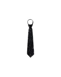 Sequin tie, 8x36 cm, black