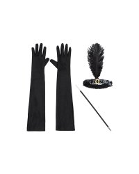 Retro accessories set, black