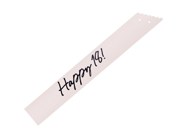 Обложка книги «Happy 18 Sash, cream, 76 cm»