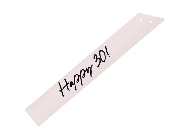 Обложка книги «Happy 30 Sash, cream, 76 cm»