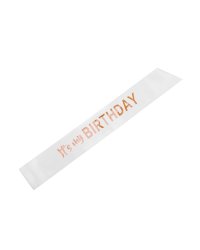 Sash ''It's my birthday'', 79x9.4, white