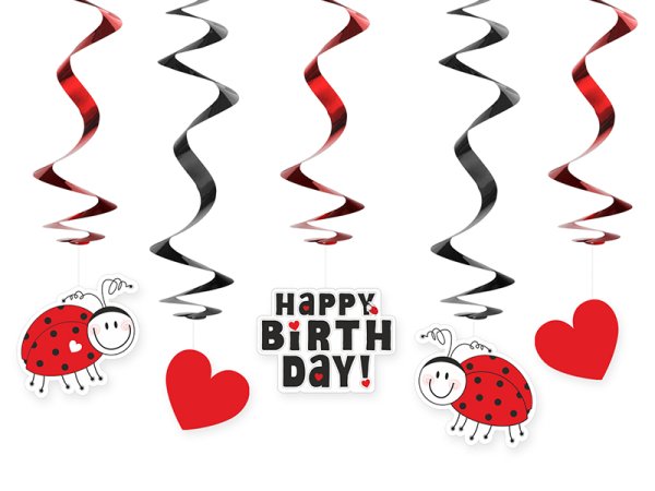 Swirls Ladybug, 60cm (1 pkt / 5 pc.)