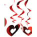 Swirls Hearts, red, 60cm (1 pkt / 5 pc.)