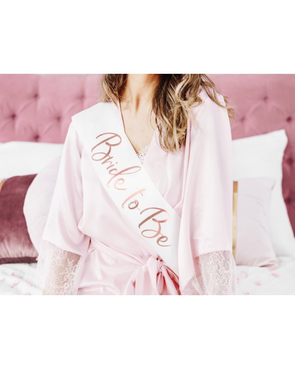 Sash Bride to be, white, 75cm