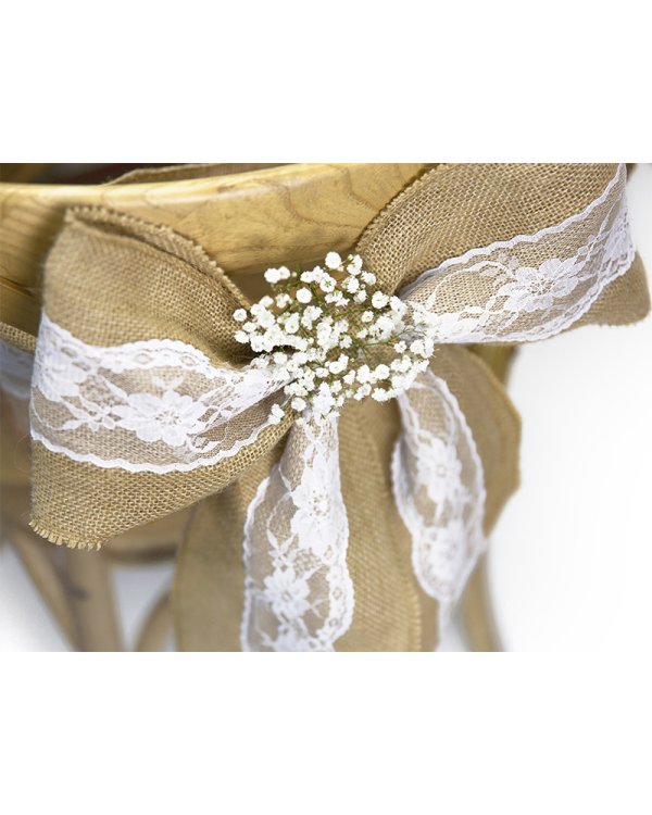 Burlap chair sash, 15x275cm