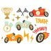 Temporary tattoos Cars, mix (1 pkt / 11 pc.)