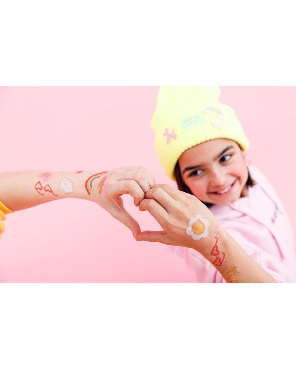 Temporary tattoos Daisy, mix (1 pkt / 14 pc.)