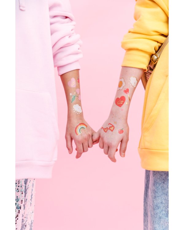 Temporary tattoos Daisy, mix (1 pkt / 14 pc.)