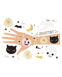 Temporary tattoos BOO!, mix (1 pkt / 12 pc.)